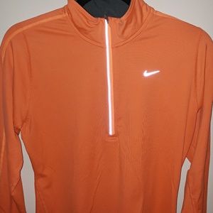 Women's Orange Nike Quarter-Zip